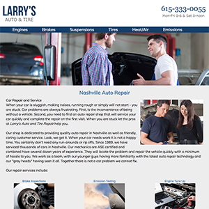 Larry's Auto and Tire Web Design